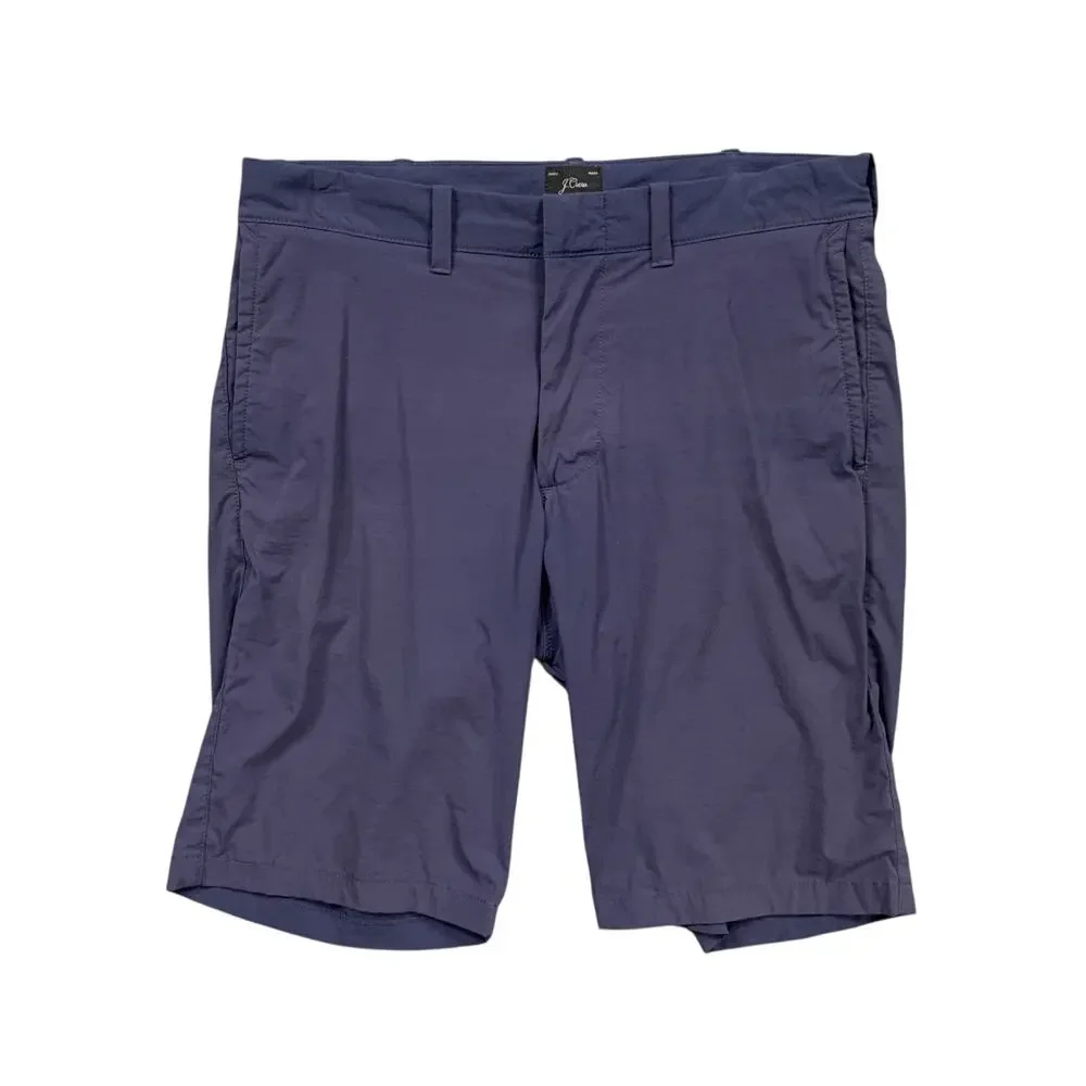 J Crew Shorts Mens 30 Navy Nylon Stretch Tech 10.5 Inch Stretch Flat Front Golf